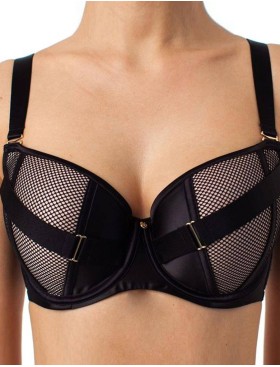 Бюстгальтер балконет формованный Coquette Revue MESH 54101, Цвет: черный, Размеры: 70D