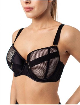 Бюстгальтер балконет формованный Coquette Revue MESH 54101, Цвет: черный, Размеры: 70D, изображение 2