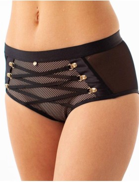 Трусы слипы Coquette Revue MESH 65101, Цвет: черный, Размеры: M