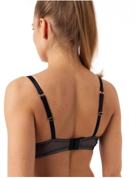 Бюстгальтер балконет пуш-ап гель Coquette Revue MESH 82104, Цвет: черный, Размеры: 70E, изображение 4