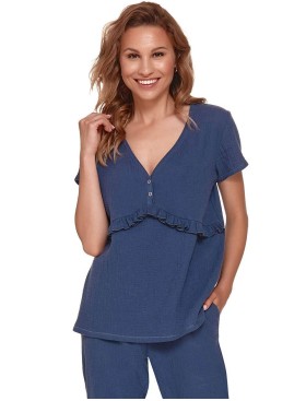 Хлопковая пижама с брюками Doctor Nap PM.4382 COSMOS, Цвет: синий, Размеры: S