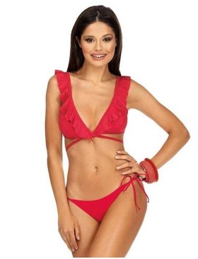 Красный раздельный купальник Lorin L1140/2, Цвет: красный, Размеры: XS