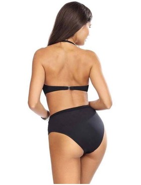 Черный купальник бандо с высокими плавками Lorin L2443/2, Цвет: черный, Размеры: 70C, изображение 2