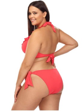 Розовый купальник халтер Lorin L3106/2 BIG, Цвет: розовый, Размеры: 70D, изображение 2