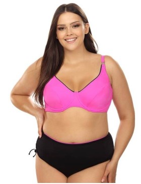 Купальник с мягкой чашкой на косточках Lorin L3114/2 BIG, Цвет: фуксия, Размеры: 80D