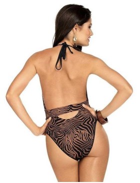 Слитный купальник планж Lorin L4457/2, Цвет: шоколад, Размеры: M, изображение 2