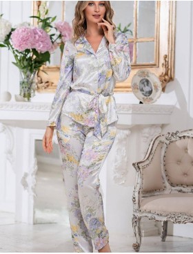 Шелковый комплект тройка Mia-Amore LILIANNA 3256, Цвет: молочный, Размеры: M