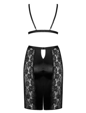 Соблазнительный комплект бюст + юбка Obsessive BLANITA, Цвет: черный, Размеры: S/M, изображение 4