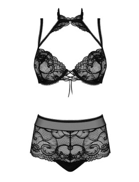 Сексуальный комплект Obsessive ELIZENES SET, Цвет: черный, Размеры: S/M, изображение 3