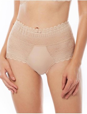 Высокие кружевные слипы UNICONF NM10 бежевый, Цвет: бежевый, Размеры: S