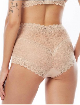Высокие кружевные слипы UNICONF NM10 бежевый, Цвет: бежевый, Размеры: S, изображение 2