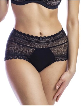 Высокие кружевные слипы UNICONF NM10 черный, Цвет: черный, Размеры: S