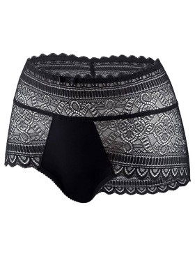 Высокие кружевные слипы UNICONF NM10 черный, Цвет: черный, Размеры: S, изображение 3