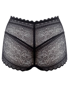 Высокие кружевные слипы UNICONF NM10 черный, Цвет: черный, Размеры: S, изображение 4