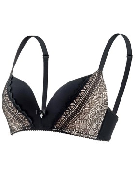 Бюстгальтер балконет пуш-ап без косточек UNICONF SM30 черный, Цвет: черный, Размеры: 80C, изображение 3