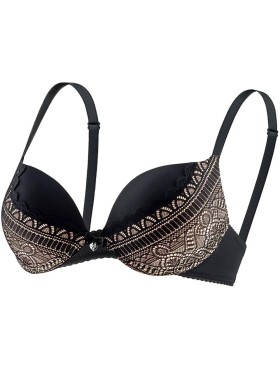 Бюстгальтер бабочка пуш-ап UNICONF SM31 черный, Цвет: черный, Размеры: 80C, изображение 2