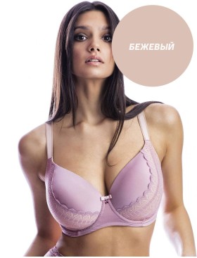 Бюстгальтер балконет UNICONF SM33 бежевый, Цвет: бежевый, Размеры: 90D