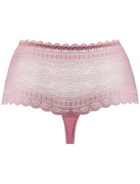 Высокие кружевные стринги UNICONF TM11 пудровый, Цвет: пудровый, Размеры: S, изображение 4