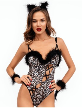 Ролевой костюм сексуальной кошечки Devil & Angel 7109, Цвет: леопард, Размеры: XS/S