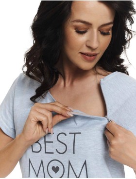 Хлопковая сорочка с коротким рукавом Doctor Nap TCB.9081 GREY, Цвет: серый, Размеры: S, изображение 4