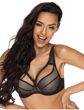 Бюстгальтер балконет пуш-ап MAT AGGIE CZARNY M-0193-11, Цвет: черный, Размеры: 70C