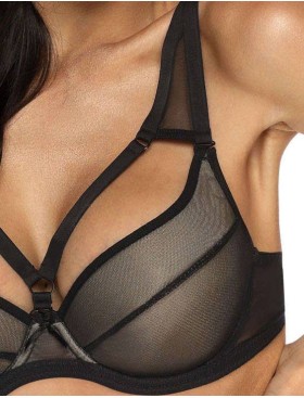 Бюстгальтер балконет пуш-ап MAT AGGIE CZARNY M-0193-11, Цвет: черный, Размеры: 70C, изображение 2