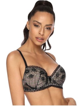 Бюстгальтер балконет пуш-ап MAT LISSY M-3308-11, Цвет: черный, Размеры: 70D