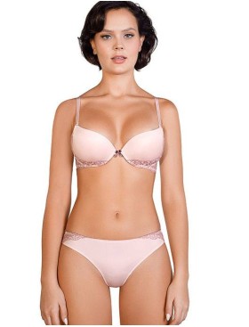 Комплект белья Mioocchi OLIVIA 775050 пуш-ап бразилиана rosa/cipria, Цвет: rosa/cipria, Размеры: 70B