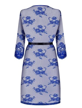 Кружевной пеньюар Obsessive COBALTESS PEIGNOIR, Цвет: синий, Размеры: S/M, изображение 4