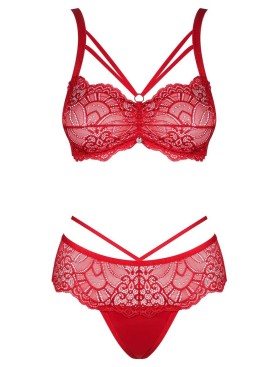 Сексуальный комплект Obsessive LOVENTY SET, Цвет: красный, Размеры: S/M, изображение 3
