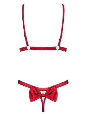 Сексуальный комплект Obsessive RUBINESA SET, Цвет: красный, Размеры: L/XL, изображение 4