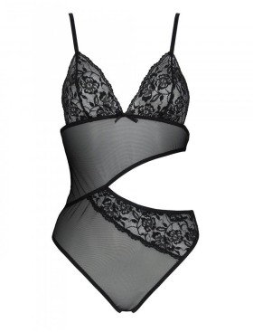 Полупрозрачное боди Passion CHRISTA BODY, Цвет: черный, Размеры: 2XL/3XL, изображение 3