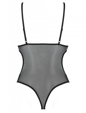 Полупрозрачное боди Passion CHRISTA BODY, Цвет: черный, Размеры: 2XL/3XL, изображение 4