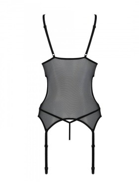 Соблазнительный корсет + стринги Passion CHRISTA CORSET, Цвет: черный, Размеры: 2XL/3XL, изображение 4