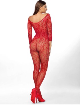 Эротический комбинезон сетка Anais MIRABELLA RED, Цвет: красный, Размеры: S/M, изображение 3