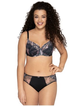 Полумягкий бюстгальтер с цветочной вышивкой Ava PEACE'N'LOVE 1957 PU, Цвет: черный, Размеры: 100C, изображение 3