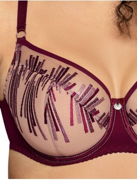 Бюстгальтер полумягкий Ava CALLA WINE 1941 PU, Цвет: бордо, Размеры: 100C, изображение 2