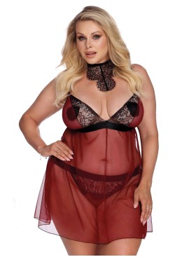 Сексуальная сорочка Gorgeous ARABELLA CHEMISE, Цвет: бордовый, Размеры: XL/2XL