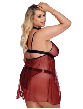 Сексуальная сорочка Gorgeous ARABELLA CHEMISE, Цвет: бордовый, Размеры: XL/2XL, изображение 2