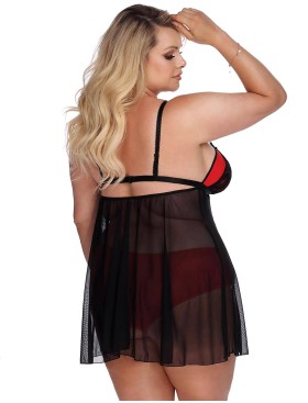 Сексуальная черная сорочка Gorgeous ARCADIA, Цвет: черный, Размеры: XL/2XL, изображение 2