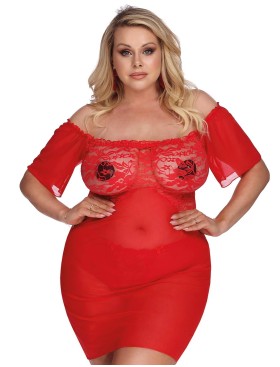 Сексуальная красная сорочка Gorgeous CAMARI, Цвет: красный, Размеры: XL/2XL