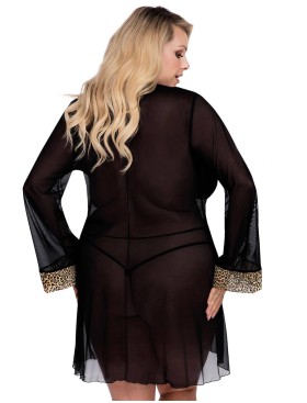 Прозрачный пеньюар Gorgeous MARCIANA ROBE, Цвет: черный, Размеры: XL/2XL, изображение 2