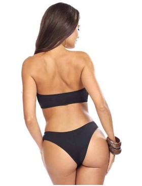 Черный купальник бандо Lorin L2426/2, Цвет: черный, Размеры: M, изображение 2