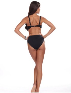 Черный раздельный купальник с высокими плавками Lorin L5222/2, Цвет: черный, Размеры: XS, изображение 2