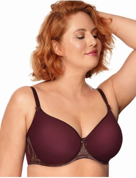 Бюстгальтер балконет Nipplex ZAFIRA U, Цвет: бургундское вино, Размеры: 80D, изображение 3