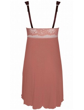 Трикотажная сорочка с кружевным лифом Nipplex ZOE, Цвет: пудра, Размеры: S, изображение 3