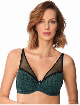 Бюстгальтер балконет пуш-ап Nipplex XENA P-UP, Цвет: изумруд, Размеры: 80C, изображение 3
