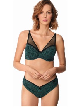 Бюстгальтер балконет пуш-ап Nipplex XENA P-UP, Цвет: изумруд, Размеры: 80C, изображение 2