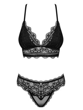 Соблазнительный комплект Obsessive RENELIA SET, Цвет: черный, Размеры: L/XL, изображение 3