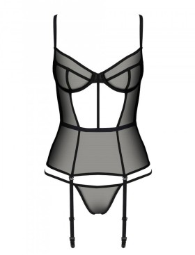 Корсет с трусиками Passion VARELLA CORSET, Цвет: черный, Размеры: 2XL/3XL, изображение 3